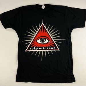 Roky Erickson Black Graphic T-Shirt Medium